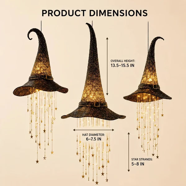 ๐ฎ Lighted Witch Hat Hanging Chime Where Halloween Magic Meets Enchanted Glow