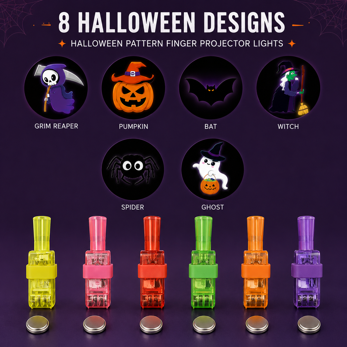 đ Halloween Finger Projector Lights â Mini Pattern Projector(36 pcs)