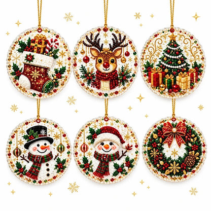 Christmas Craft Favorite — 6-Piece DIY Diamond Painting Ornament Kit