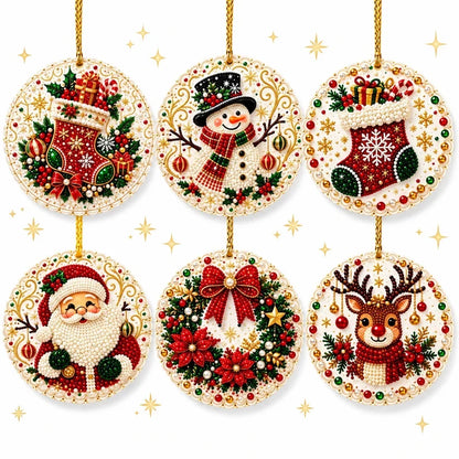 Christmas Craft Favorite — 6-Piece DIY Diamond Painting Ornament Kit