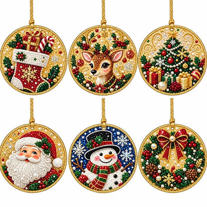 Christmas Craft Favorite — 6-Piece DIY Diamond Painting Ornament Kit