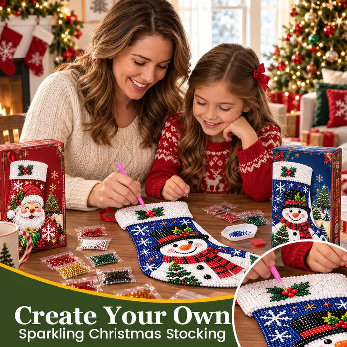🎄 DIY Diamond Painting Christmas Stocking Kit | 6 Festive Designs