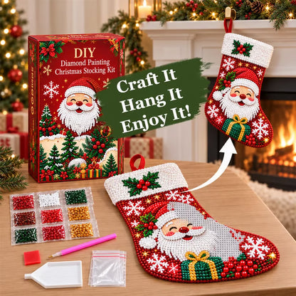 🎄 DIY Diamond Painting Christmas Stocking Kit | 6 Festive Designs