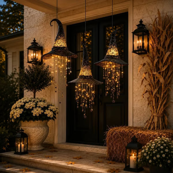 🔮 Lighted Witch Hat Hanging Chime Where Halloween Magic Meets Enchanted Glow