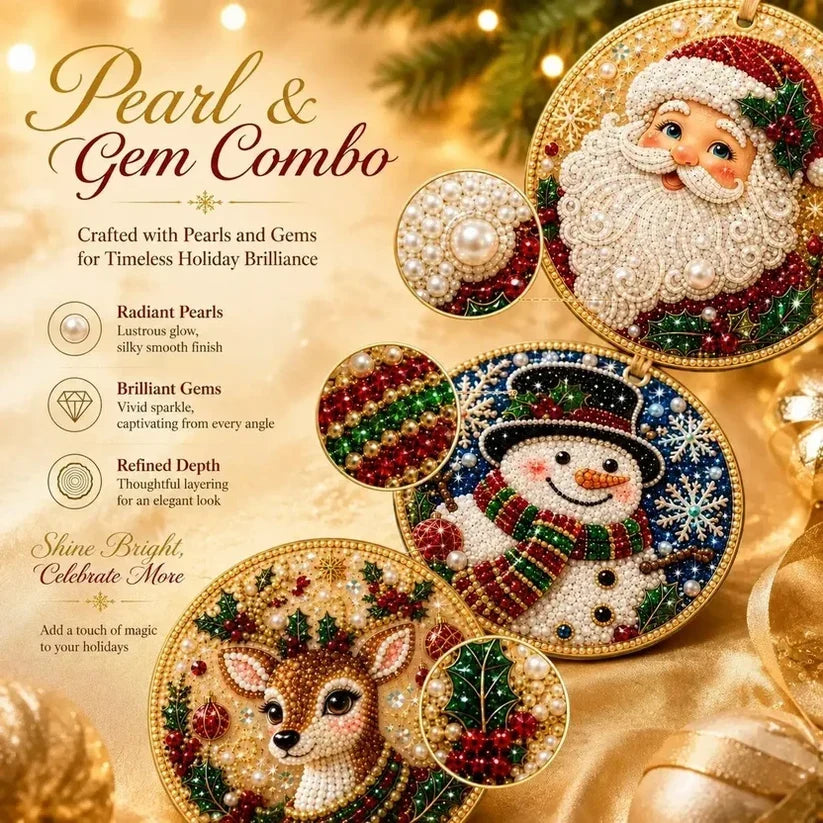 Christmas Craft Favorite — 6-Piece DIY Diamond Painting Ornament Kit