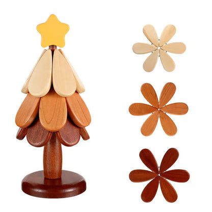 🌲Natural Wooden Tree Trivets for Hot Dishes