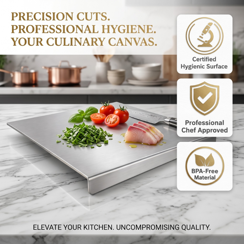 ✨ Stainless Steel Cutting Board – Hygienic, Durable & Easy-Clean Kitchen Prep